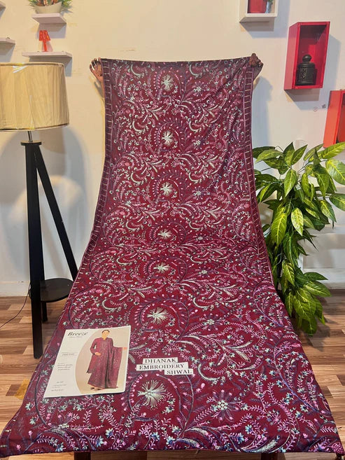 Fully Embroidered 3PC Dress With Heavy EMB Shawl - RC20