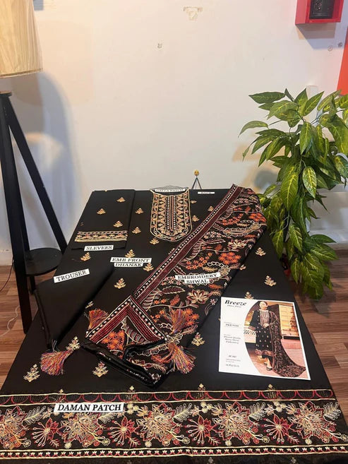 Fully Embroidered 3PC Dress With Heavy EMB Shawl - RC5