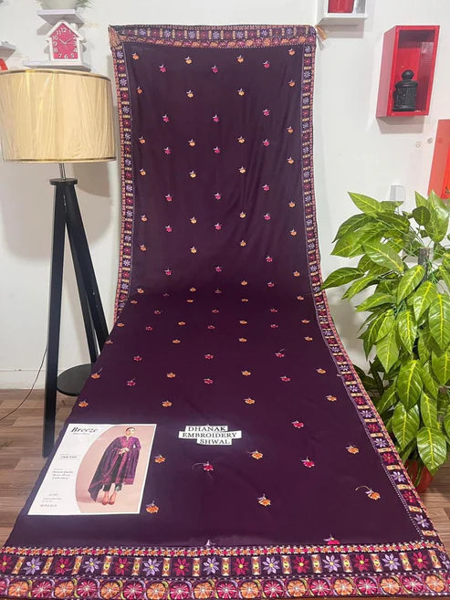 Fully Embroidered 3PC Dress With Heavy EMB Shawl - RC15