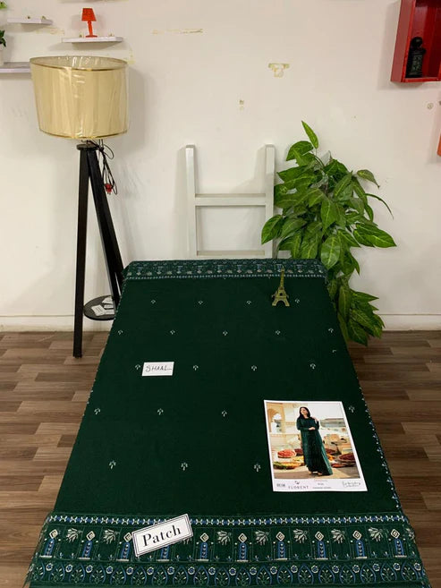 EMB 3PC Dhanak Unstitched Winter Dress With EMB Shawl- RC503