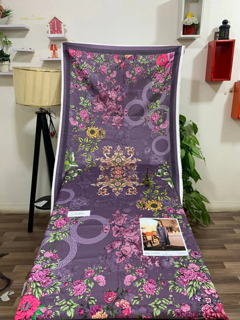 EMB 3PC Unstitched Winter Dress With Pashmina Printed Shawl- DE-RC502