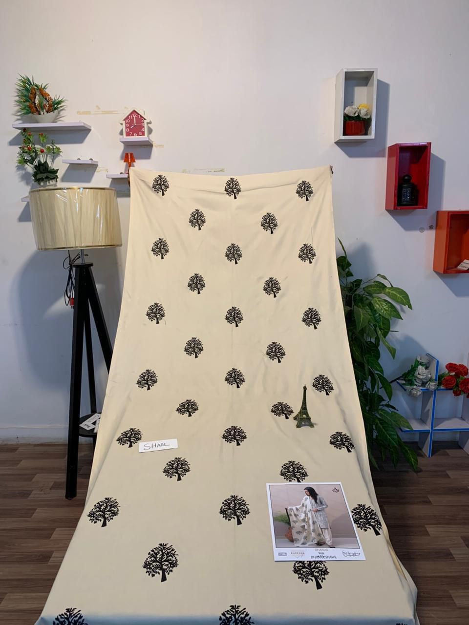 Fully EMB 3PC Dhanak Unstitched Winter Dress With EMB Shawl - RC109