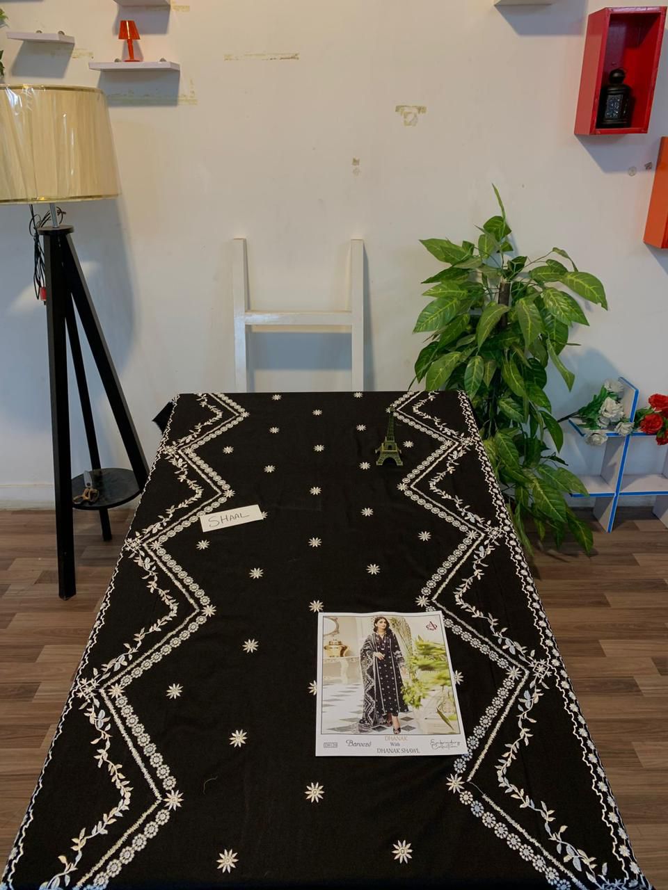 Fully EMB 3PC Dhanak Unstitched Winter Dress With EMB Shawl - RC106