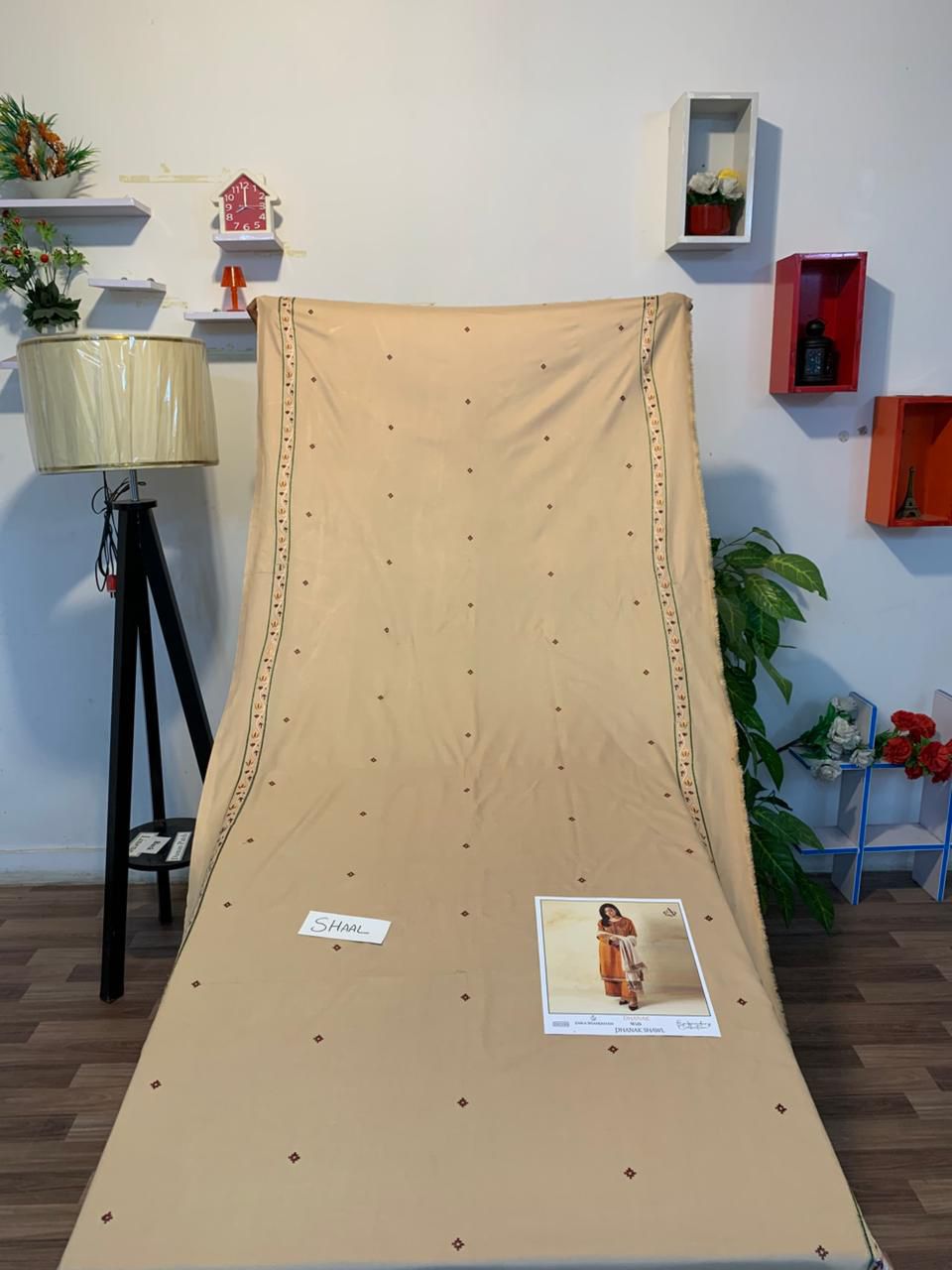 Fully EMB 3PC Dhanak Unstitched Winter Dress With EMB Shawl - RC104