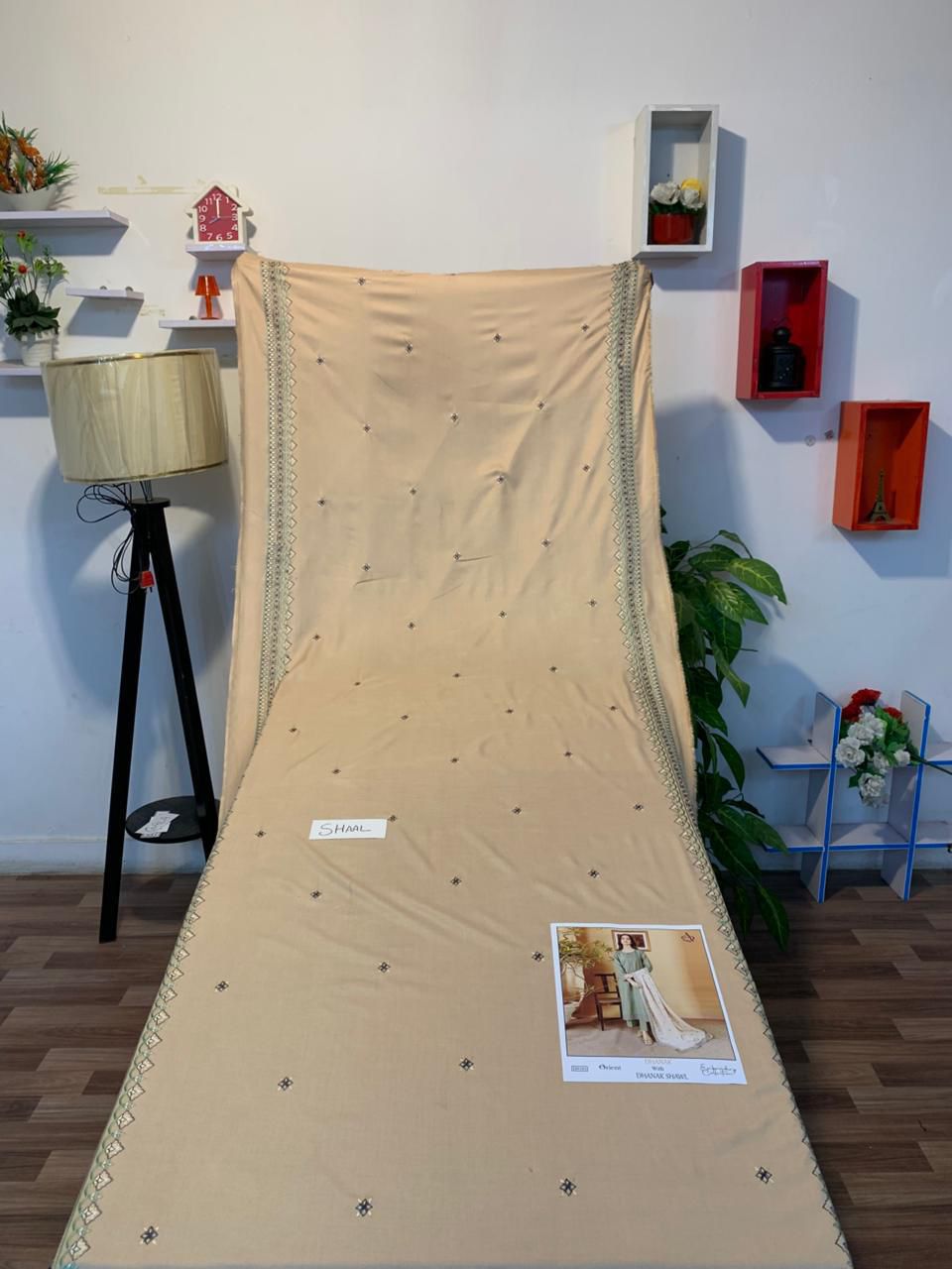 Fully EMB 3PC Dhanak Unstitched Winter Dress With EMB Shawl - RC113