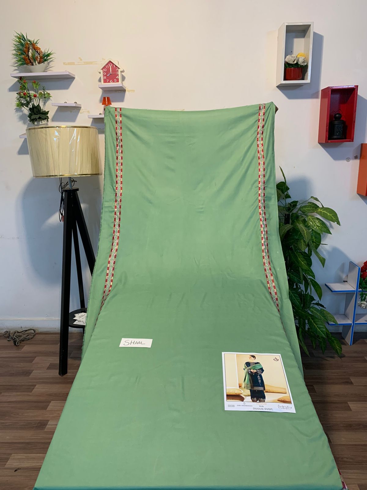 EMB 3PC Dhanak Unstitched Winter Dress With EMB Shawl-KD107