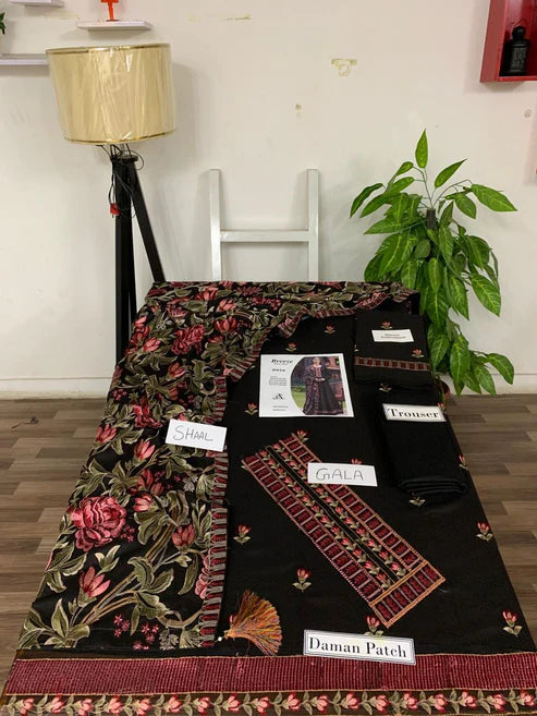 Fully Embroidered 3PC Dress With Heavy EMB Shawl - RC13