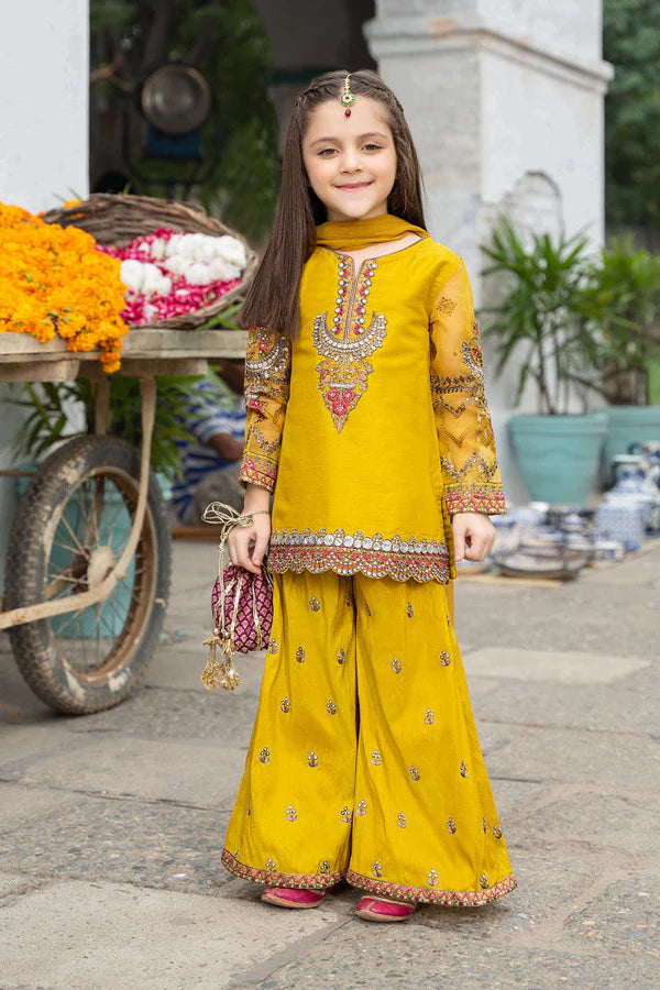 Kids 3PC Embroidered Lawn Dress With Net Dupatta RC109