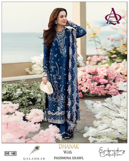 Fully EMB 3PC Unstitched Winter Dress With EMB Shawl- RC507