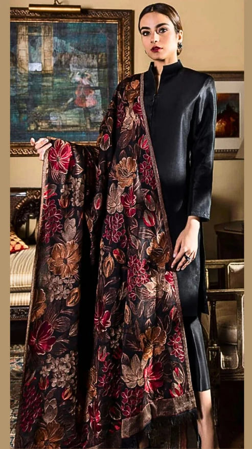 Fully Embroidered 3PC Dress With Heavy EMB Shawl - RC18