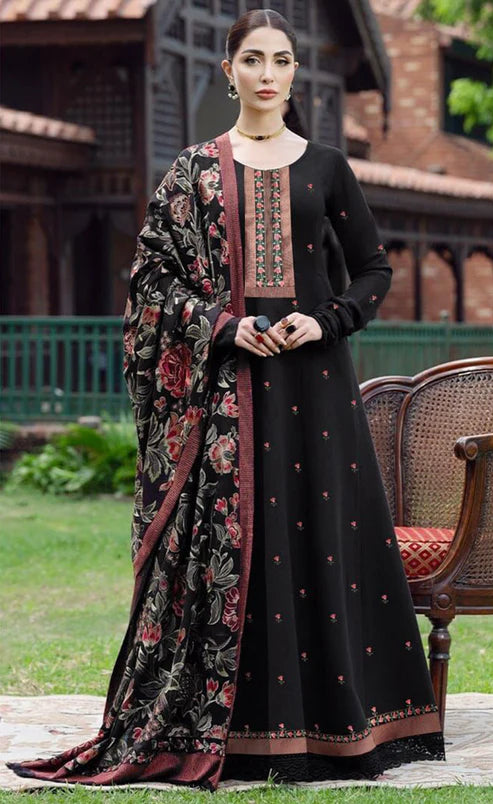 Fully Embroidered 3PC Dress With Heavy EMB Shawl - RC13