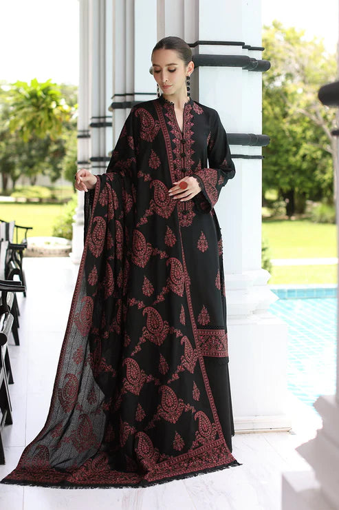 Fully Embroidered 3PC Dress With Heavy EMB Shawl - RC1