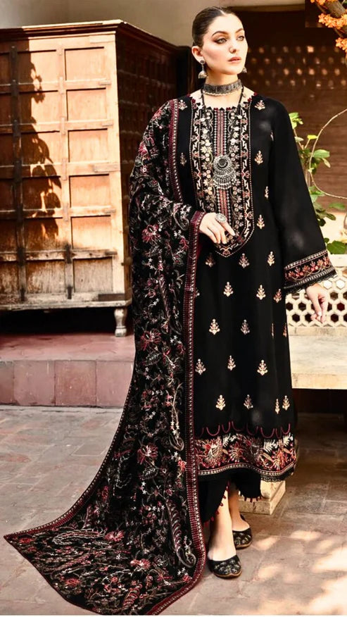Fully Embroidered 3PC Dress With Heavy EMB Shawl - RC5