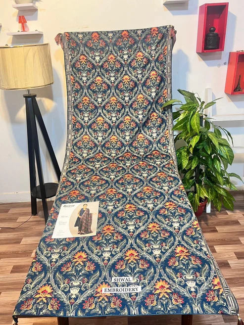 Fully Embroidered 3PC Dress With Heavy EMB Shawl - RC4