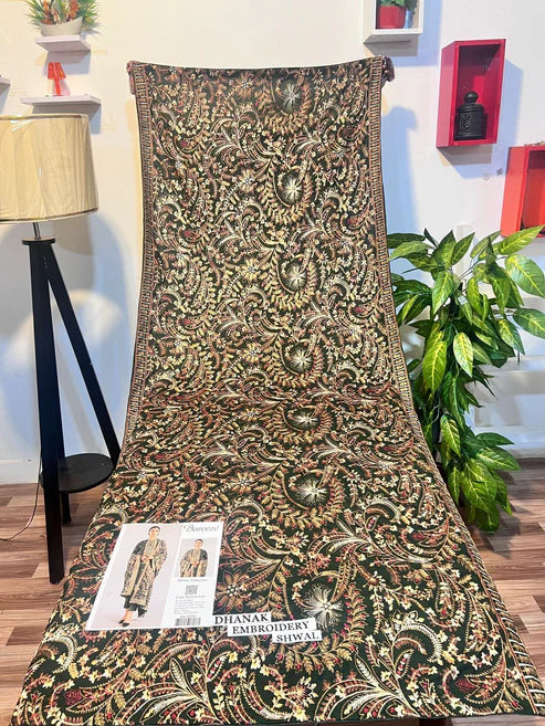 Fully Embroidered 3PC Dress With Heavy EMB Shawl - RC9