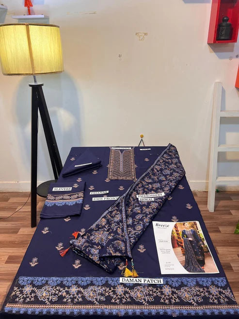 Fully Embroidered 3PC Dress With Heavy EMB Shawl - RC10