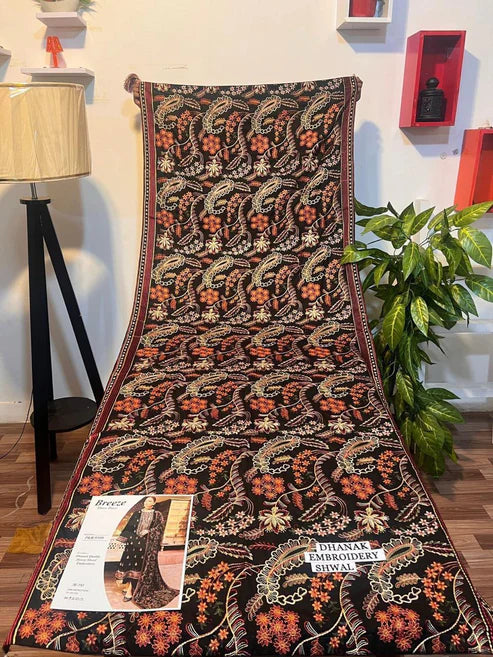 Fully Embroidered 3PC Dress With Heavy EMB Shawl - RC5