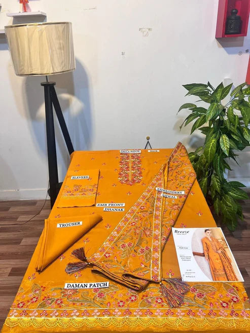 Fully Embroidered 3PC Dress With Heavy EMB Shawl - RC8