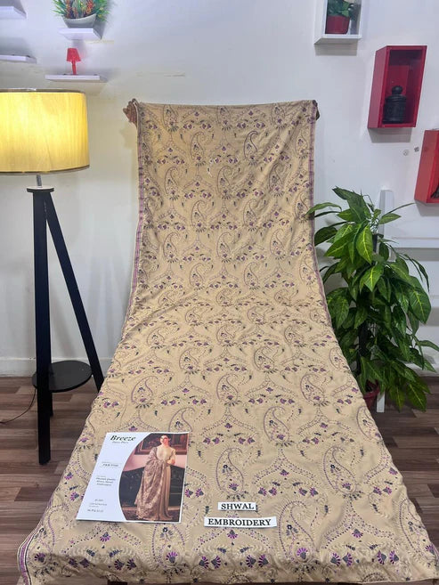 Fully Embroidered 3PC Dress With Heavy EMB Shawl - RC17