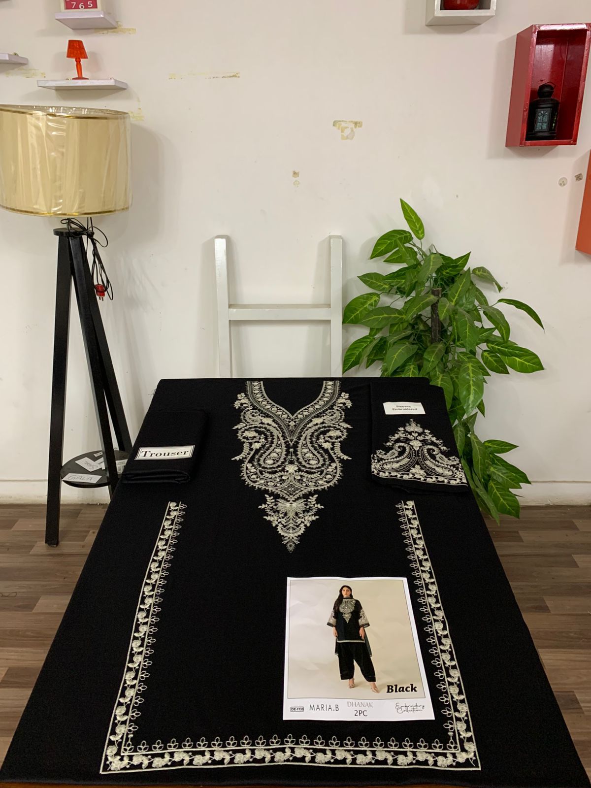 Embroidered 2Pc Dhanak Unstitched Winter Dress With EMB Patches - DE-212