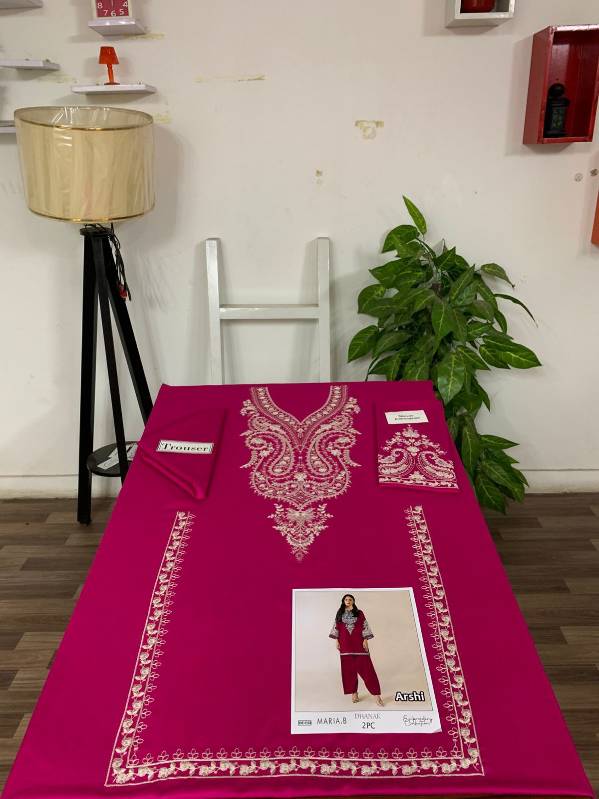 WINTER COLLECTION Dhanak Embroidered Shirt 3.0 Yards Embroidered Sleeves D-213