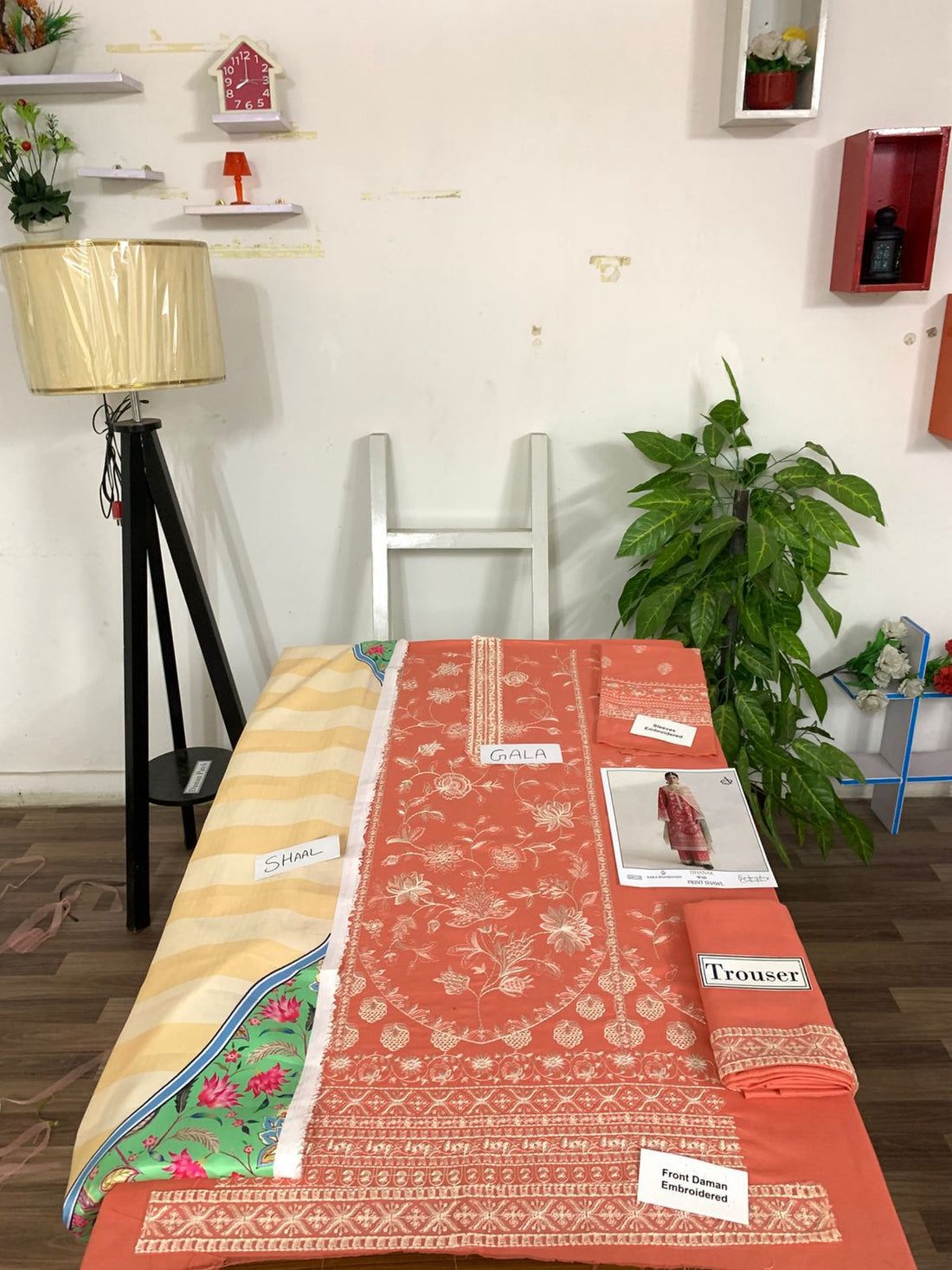 Fully EMB 3PC Dhanak Unstitched Winter Dress With EMB Shawl - RC105