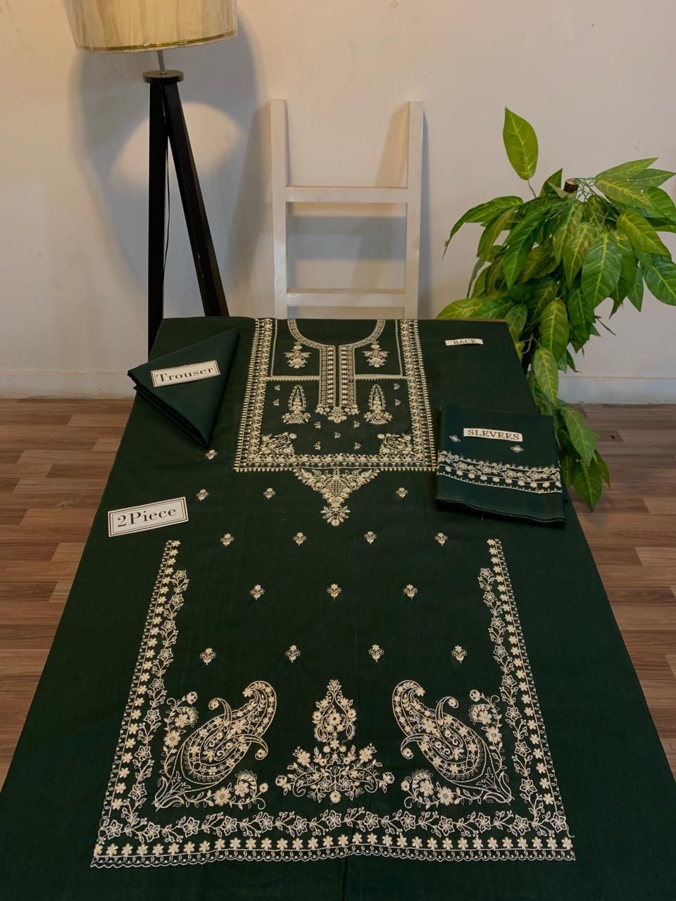 Embroidered 2Pc Dhanak Unstitched Winter Dress With EMB Patches -RC204