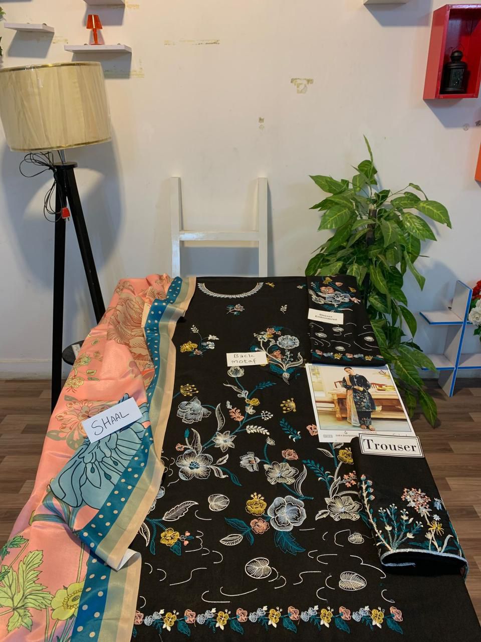 Fully EMB 3PC Dhanak Unstitched Winter Dress With EMB Shawl - RC115