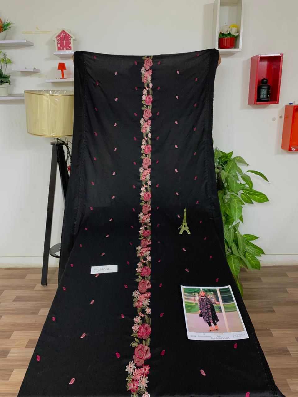 EMB 3PC Dhanak Unstitched Winter Dress With EMB Shawl-KD106