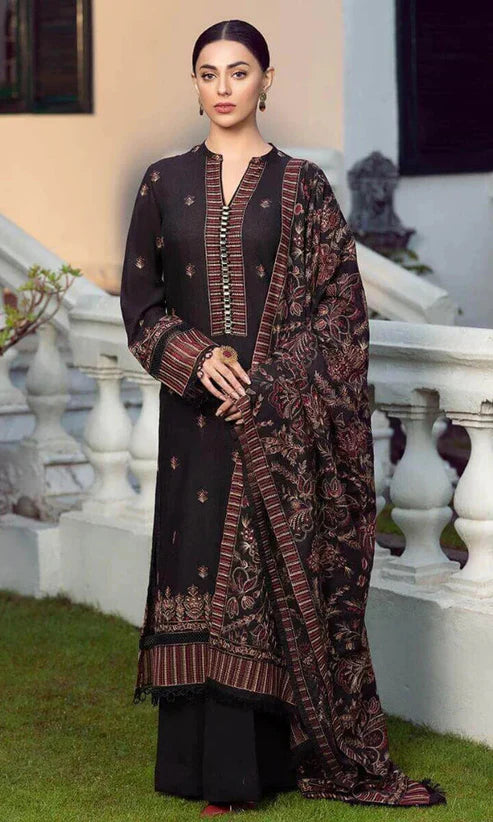 Fully Embroidered 3PC Dress With Heavy EMB Shawl - RC19
