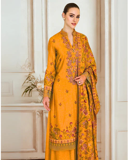 Fully Embroidered 3PC Dress With Heavy EMB Shawl - RC8