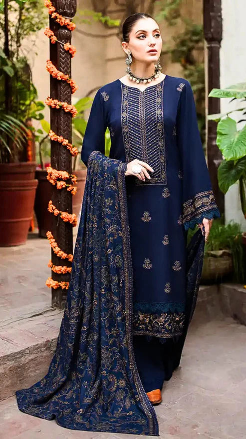 Fully Embroidered 3PC Dress With Heavy EMB Shawl - RC10